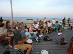 local percussionists on the boardwalk. part of the musical magic of Asbury Park